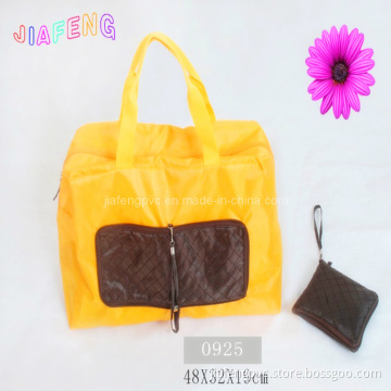 Nylon Yellow Tote Travel Bag With Fashion Design